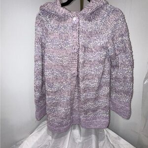 Elegant Heathered Purple Cardigan